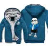 Undertale costumes épaisseur sweats à capuche adulte velours baseball sweats sans hommes veste d'hiver chapeau manteau m5xl grande taille 261U