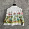 2021 Spring Summer Hight quality Men Shirt Designer Printed Silk Cotton Materic