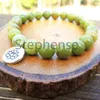 MG0692 Natural A Grade African Yellow Jade Bracelet Natural Gemstone Chakra Mala Bracelet Trendy Women's Yoga Mala Bracelet271s