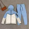 Erkekler Designer Tech Polar Trailtsits Mektuplar Yazdır Sonbahar Spor Giyim Trailsuit İki Parça Setleri Sıradan Ceketler Pantolonlar Jogging Suit Çalışma