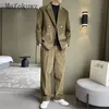 Men's Suits Blazers Korean Version 2023 Autumn Winter Casual Suit Male Youth Trend Corduroy Double Breasted Embroidery Loose Senior 230915