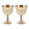 Wijnglazen 2 Stuks Messing Kelk Beker Beker Drinken Drank Tumbler Cups Lamphouder Metalen Drank Voor Party Thuis drop Levering Gard Dhib7