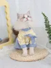 Vestuário para cães Cães Conjunto Vestido Floral Suspender Saia Roupas Gato Primavera Verão Pet Pequeno