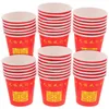 Disposable Cups Straws 100pcs Thickened Food-grade Paper Wedding Celebration Party Supplies