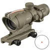 Hunting Scope 1X32 Tactical Red Dot Sight Real Green Fiber Optic Riflescope with Picatinny Rail for M16 Rifle