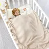 Blankets Baby Stuff Born Knit Blanket Infant Birth Covers Girl Wrap Stroller Throw Boy Cotton Bedding Swaddle Kid's Bath Towel Goods