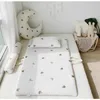 أسرة الأطفال babynest 65x115cm سرير نائم من القطن مطرزة مرتبة قابلة للطي قابلة للطي روضة أطفال 230915