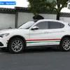 Autocollant de pare-choc à rayures tricolores, drapeau italien, autocollant de décoration de voiture pour alfa romeo giulietta Giulia Stelvio270u