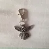 50pcs Fashion Vintage Silver Alloy Angel Charm Keychain Gifts Key Ring Fit DIY Key Chains Accessories Jewelry1280U