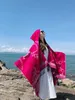 % 28 indirim faresi yunnan lijiang turizm etnik tarzı şal kadın güneş koruyucu püskül eşarf şapka cape tatil fotoğrafı ile sarılmış