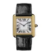 Man Women Fashion Gold Case White Dial Watch Kwarc Ruch Watch zegarek zegarki 07-3315d