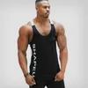 Designer Fashion Solid Gym Männer Stringer Tank Top Bodybuilding Fitness Singuletts Muskel Weste T-stück Männer Sport Tops262y