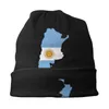 Basker unisex vinter varm motorhuv homme stickade hattar gatuflaggkarta av argentina beanie cap utomhus argentinska stolta mössor