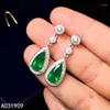 Kolczyki Dangle Kjjeaxcmy butikowa biżuteria 925 Srebrny Srebrny Inkrustowany Naturalny Emerald Ladies Wsparcie Wykrywanie Klasyka