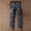 Nouveaux Jeans pour hommes de haute qualité mode indiens broder rétro déchiré mince rue jean droit grande taille AF1701184U