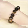 Bangle Pick Size 16.5Mm Mixture Round Tiger Eyes Gemstone Diy Bracelet Fit Special Festival Gift 7.5Inch Gem Whole H207 Drop Dhgarden Dhhd8