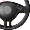 Coprivolante in pelle scamosciata nera per BMW Serie 3 E46 2000-2006 Serie 5 E39 2000-2003 E53 X5 Z3 E36 2000-2002290H