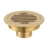 Other Bath & Toilet Supplies 10 CM Brass Round Floor Drain Cover Shower Waste Drainer Grate Gold221Q