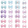 2 Stuks Leuke Bogen Haarbanden Voor Meisjes Elastische Kinderen Haarbanden Houders Glans Hoofddeksels Meisje Haaraccessoires Chouchou Ornamenten Gift