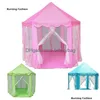 Moustiquaire Corée du Sud Princesse Hexagon Castle Super Tle Tente pour enfants Maison de poupée Salle de jeux Livraison directe Maison Jardin Textiles Lit Dhgrt