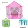 Moustiquaire Corée du Sud Princesse Hexagon Castle Super Tle Tente pour enfants Maison de poupée Salle de jeux Livraison directe Maison Jardin Textiles Lit Dhgrt