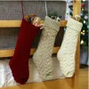 Personalizado de alta qualidade malha de natal meia sacos de presente decorações de malha meias de natal grandes meias decorativas dhl