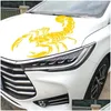 Bilklistermärken 3D Scorpions Sticker Body Trucks Window Waterproof Motorcykel Styling Decal Bonnet Sidor Stripes Animal Drop Delivery Mo DHC4R