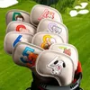 منتجات غولف أخرى 9/10pcs Purable Pu Golf Club Club Iron Head Cover Protector Golfs Cover Cover Stet Golf Accessories Golf Cover Cover Golf Headcover 230915