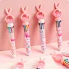 Colors Kawaii Ballpoint Pen Student Push Color Exam Office Multi-color Signature School Study Stationery Childrengift