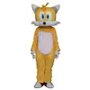 Costume de mascotte Sonic et Miles Tails, robe de soirée fantaisie, Costume de carnaval, 2018, 2601