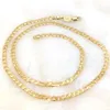 24K Gold G F 4mm Cuban Curb Link Chain Halsband Miami Pt Fullt Choker Hip Hop DIY Stamp 24 unisex203h