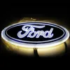 Luz led 4d para logotipo de carro, 14 5cm 5 6cm, adesivo automotivo, luz azul, vermelha e branca para ford focus mondeo288p