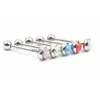 Tongue Rings 50Pcs Opal Gems Button /Woman Belly Barbell Surgical Steel Navel Piercing Tongue/Nipple Shild Drop Delivery Jewe Dhgarden Dhpge