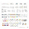 Anneaux de langue 110pcs / pack ensemble de piercing de mode barre de sourcil lèvre narine clous d'oreille en acier inoxydable nez anneau de ventre bijoux de corps Dhgarden Dhiqz