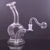 Narghilè all'ingrosso Dab Rig Bong Narghilè da 7 pollici 14 mm Riciclatore di vetro per fumatori Pipa ad acqua con ciotola per tabacco e tubo per bruciatore a olio a sfera da 30 mm Dhl gratuito