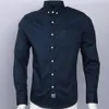 Homme Stickerei 100% Baumwolle Marke Shirts Camisa Masculina Männer Langarm Kleid Shirts Männer Sozialen Homme Eden Park Faconnable Chem273P