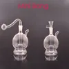 Junta dupla de atacado Mini narguilia de vidro Dab Rig Bong com 10mm de queimador de óleo masculino tigela ou tigelas de fumantes de tabaco à venda