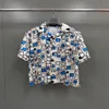 2023 Early Autumn Polyester Twill Short Sleeve Shirt with Pearl Shell Buttons - Bowling Shirt Style285O