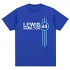 T-Shirt Femme Été Formule 1 Racer Lewis Hamilton F1 Fans de Course à Manches Courtes No.44 T-Shirts surdimensionnés Hommes/Femmes Mode Streetwear