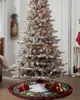 Decorazioni natalizie Aghi di pino Lanterne Gonna per albero Natale per forniture domestiche Gonne rotonde Copertura della base