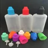 10 ml 15 ml 20 ml 30 ml 50 ml 60 ml 100 ml 120 ml Botellas cuentagotas de plástico E Botellas de líquido con tapas a prueba de niños Aguja fina PE para jugo de vapor Hplfa