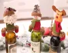 Christmas Wine Bottle Cap Set Cover Christmas Decorations Hanging Ornaments hat Xmas Dinner Party Home Table Decoration Supplies 916