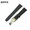 22mm NEW Black Green Nylon and Leather Watch Band strap For IWC watches236L