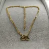 Schmuck BB Halskette französische Buchstaben Halskette Stern Geometrische Halskette Messing Goldbeschichtung