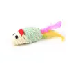 Cat Toys Mice Cute Fun Sisal Mouse Toy Chew Interactive Pet Rope Playing Kitten Teaser Drop Delivery Home Garden Supplies Dhn8K