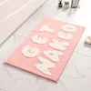 Badmattor rosa badmatta får naken alfabet mjuk flockande matta dusch fotdyna entré dörrormat vatten absorption mattor badrum de168i