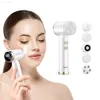 Épurateurs de visage électriques 6 en 1 brosse de nettoyage du visage électrique à ultrasons compresse thérapie exfoliante pour le visage nettoyant pour pores élimination des points noirs L230920