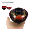 Bols Miso Bol Petite Soupe Service Japonais Cuisine Riz Compact Couvercle Domestique Couvercle Conteneurs En Plastique