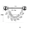 舌のリングハートバーステンレス鋼のクリスタルピアスジュエリーyニップルシールドパイシングユダヤギフトドロップデリバリーボディdhgarden dh8ie