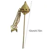 Hårklipp guldpinnar för bullar Silver Fork Thai Traditionell Stick Tassel Pin